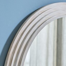 Habitat Brown Wooden Arch Wall Mirror - 90x77cm - thumbnail 2
