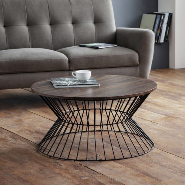 Julian Bowen Jersey Round Coffee Table -Walnut - image 1