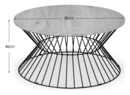 Julian Bowen Jersey Round Coffee Table -Walnut - thumbnail 2