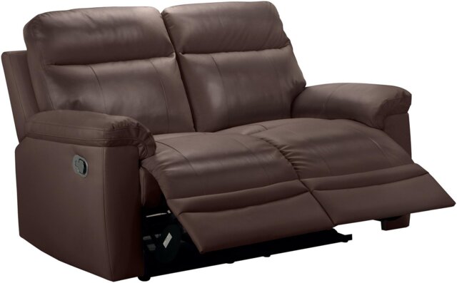 Argos Home New Paolo 2 Seater Manual Recliner Sofa-Chocolate - image 1
