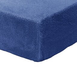 Argos Home Fleece Navy Fitted Sheet - Superking - thumbnail 1