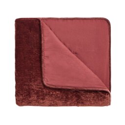 Habitat Chenille Bedspread - Burgundy - 200x220cm - thumbnail 2