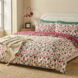 Argos Home Cotton Floral Trail White Bedding Set - King size - thumbnail 1