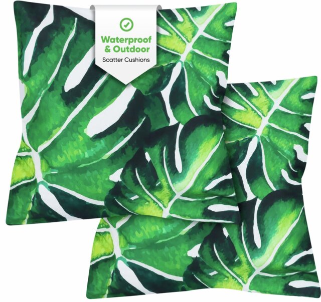 Streetwize Garden Banana Leaf Chair Cushion - Pack of 2 - image 1