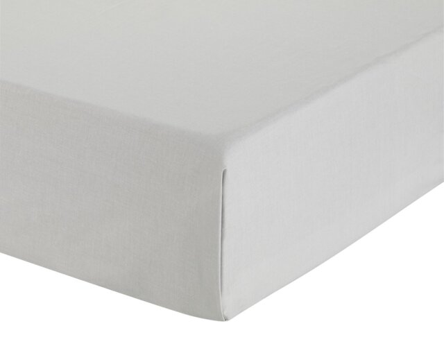 Habitat Easycare Plain Grey Flat Sheet - Single - image 1