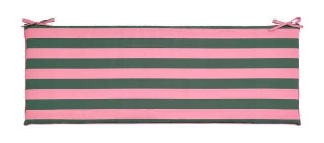 Habitat Stripe Print Garden Bench Cushion - Pink and Green - image 1