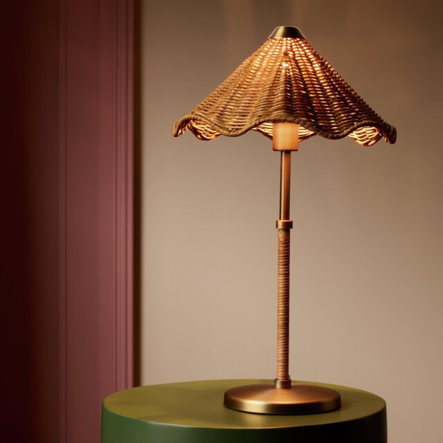 Habitat Norah Rattan Table Lamp - Natural - image 1