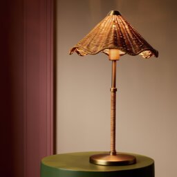 Habitat Norah Rattan Table Lamp - Natural - thumbnail 1