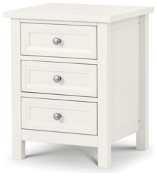 Julian Bowen Maine Wide 3 Drawer Chest - White - thumbnail 2