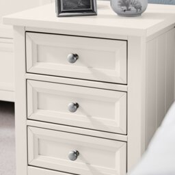 Julian Bowen Maine Wide 3 Drawer Chest - White - thumbnail 1
