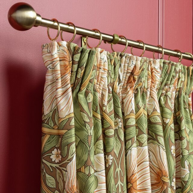 Habitat x Morris & Co. Pimpernel Curtains - Green -117x137cm - image 1
