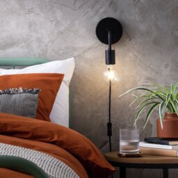 Argos Home Rayner Plug in Wall Light - Black - thumbnail 2