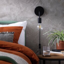 Argos Home Rayner Plug in Wall Light - Black - thumbnail 1