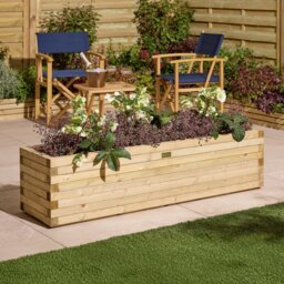 Rowlinson 150cm Premier Patio Trough Wooden Planter - thumbnail 2
