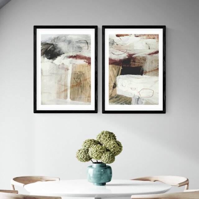 East End Prints Paint Abstract Black Frame Art Print - A3 - image 1