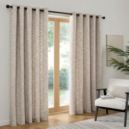 Curtina Talon Eyelet Curtains - Grey - 229x229cm - thumbnail 1