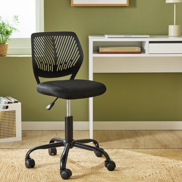 Argos Home Compact Office Chair - Black - image 1