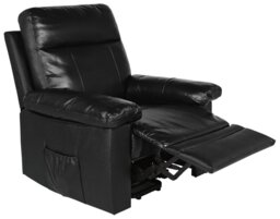 Argos Home Paolo Leather Mix Rise & Recline Chair - Black - thumbnail 1