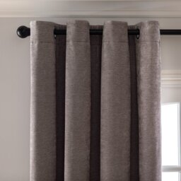 Habitat Thermal Chenille Blackout Eyelet Curtains - Grey - 117x137cm - thumbnail 1