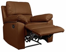 Argos Home Toby Faux Leather Manual Recliner Chair - Tan - thumbnail 1