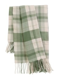 Argos Home Woven Check Throw - Green - 125x150cm - thumbnail 2