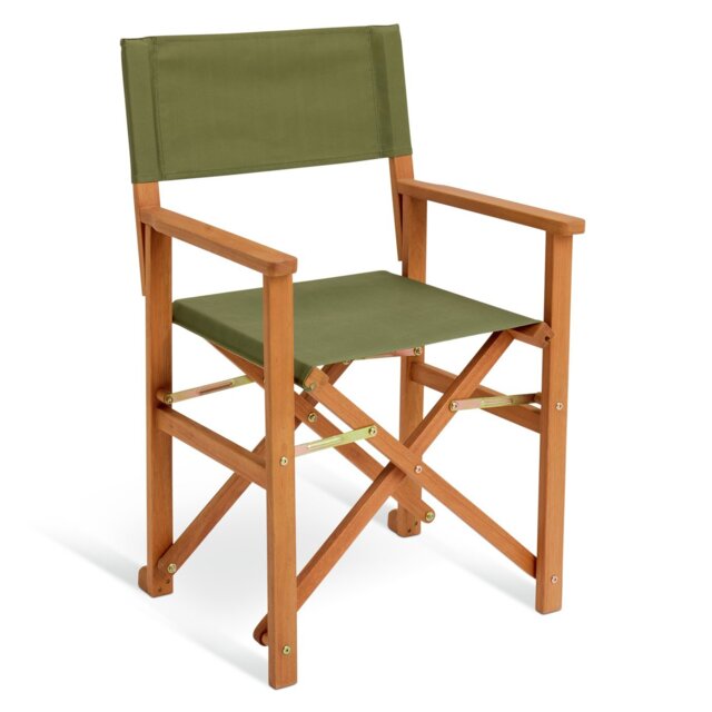 Habitat Folding Wooden Garden Director Chair - Green - image 1