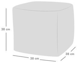 rucomfy Jumbo Cord Cube Bean Bag - Mustard - thumbnail 2
