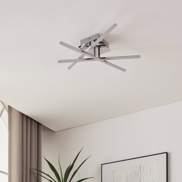 Eglo Lasana LED Ceiling Light - Chrome. - image 1