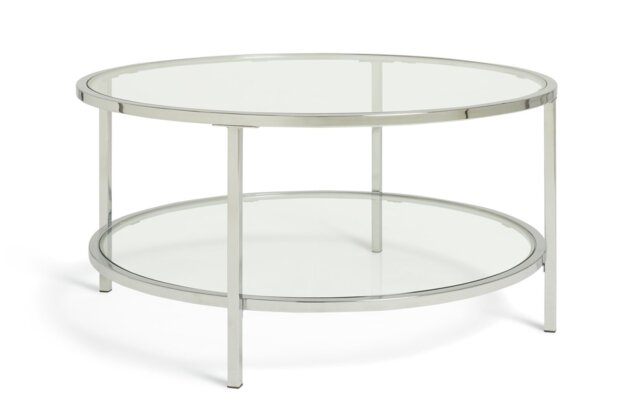 Argos Home Boutique Round Coffee Table - Silver - image 1