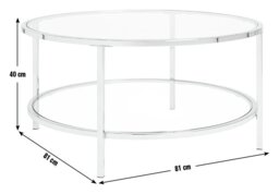 Argos Home Boutique Round Coffee Table - Silver - thumbnail 2