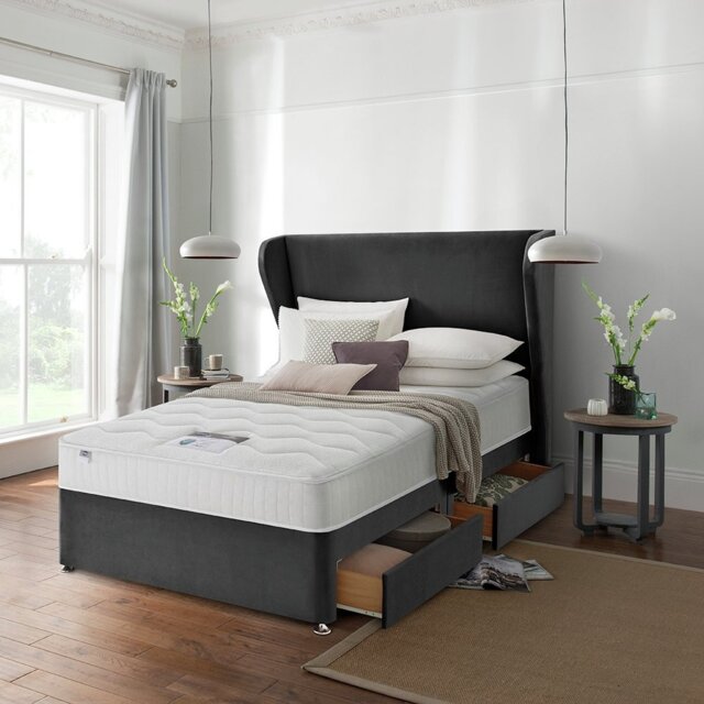 Silentnight Double Eco 4 Drawer Divan Bed - Charcoal