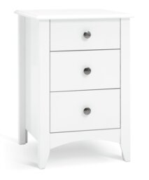Argos Home Minato 3 Drawer Bedside Table - White