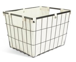 Habitat 36 Litre Industrial Wire Storage Basket - White - thumbnail 2