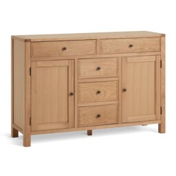 Habitat Finchley 2 Door 5 Drawer Sideboard - Natural
