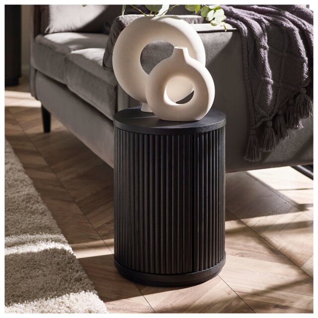 Julian Bowen Louis Round Side Table - Black - image 1