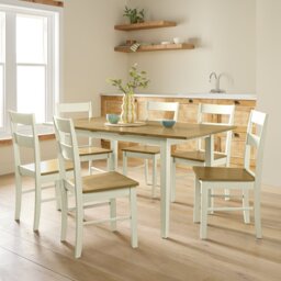 Argos Home Chicago Extending 6 Seater Dining Table - Cream
