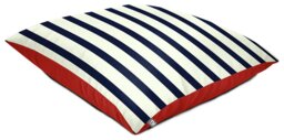 rucomfy Stripe Indoor Outdoor Bean Bag - Navy - thumbnail 1