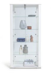 Argos Home Stella 2 Door Glass Display Cabinet - White Gloss - thumbnail 2