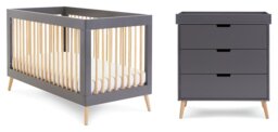 Obaby Maya 2 Pieces Cot Bed Nursery Set - Slate - thumbnail 1