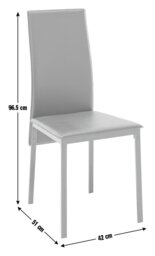 Argos Home Lido Pair of Faux Leather Dining Chair - Black - thumbnail 2