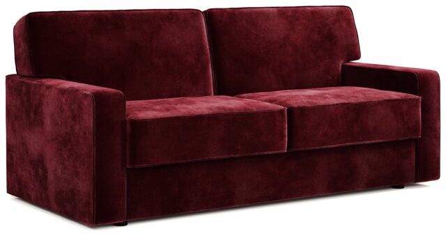 Jay-Be Linea Velvet 3 Seater Sofa Bed - Burgundy - image 1