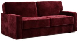 Jay-Be Linea Velvet 3 Seater Sofa Bed - Burgundy - thumbnail 1