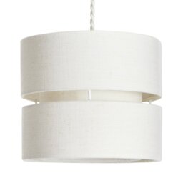 Argos Home Natural Fabric 2 Tier Easy Fit Lampshade - 22cm - thumbnail 2