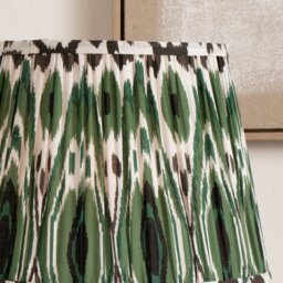 Pacific Izara Green Ikat Mushroom Pleat Lampshade - 30cm - thumbnail 2
