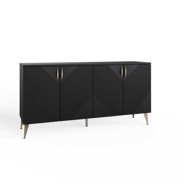 Frank Olsen Ava 4 Door Sideboard - Black - image 1