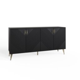 Frank Olsen Ava 4 Door Sideboard - Black - thumbnail 1
