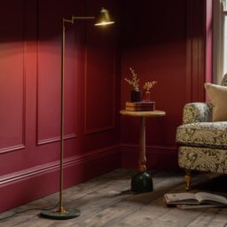 Habitat x Morris & Co. Library Swing Arm Brass Floor Lamp - thumbnail 2