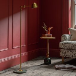 Habitat x Morris & Co. Library Swing Arm Brass Floor Lamp - thumbnail 1