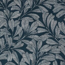 Habitat Leaf Print Blackout Eyelet Curtains - Blue - 117x137cm - thumbnail 2