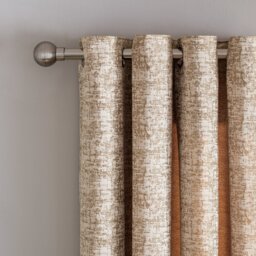 Argos Home Jaquard Eyelet Curtains - Cream - 117x137cm - thumbnail 1